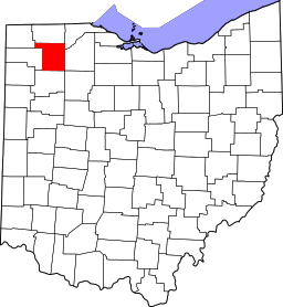 Map of Ohio highlighting Henry County