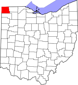 Map of Ohio highlighting Williams County